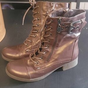 Brown Leather G By Guess Ankle Boots